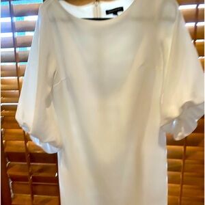 BANANA REPUBLIC "balloon sleeve" white dress! Worn once ✨EUC✨like NEW🤍🤍🤍
